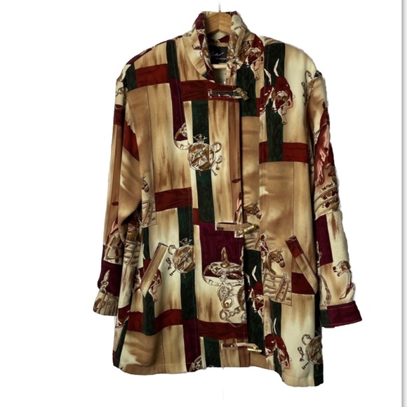 Patterned Wool Blend Jacket - Picture 2 of 16